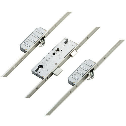 Latch, Deadbolt and 2 Hooks, Flat 20mm faceplate