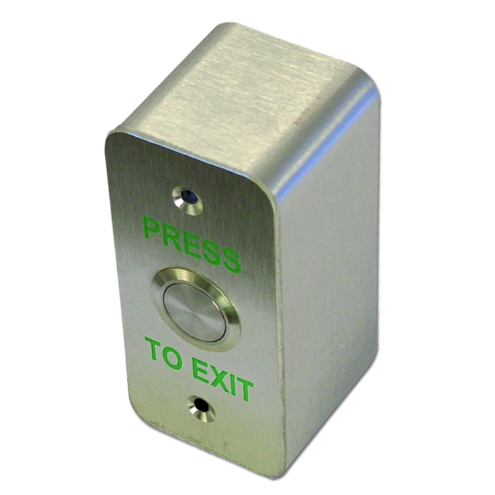ASEC Press To Exit Narrow Style Surface Button Stainless Steel