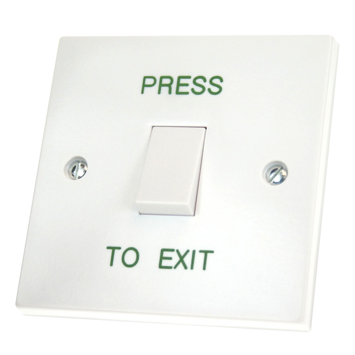ASEC White Momentary 1 Gang Exit Switch
