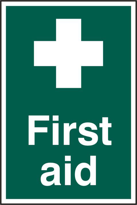 ASEC `First Aid` 200mm x 300mm PVC Self Adhesive Sign - Smart Home Group 