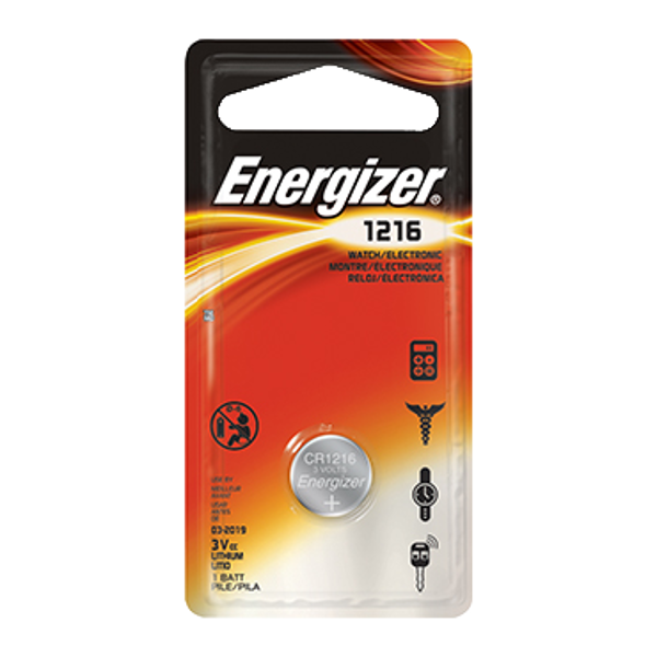 ENERGIZER CR1216 3V Lithium Coin Cell Battery