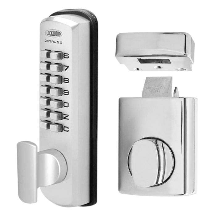 Lockwood DGT002 Series Digital Lock With Rim Latch & Holdback - Smart Home Group 