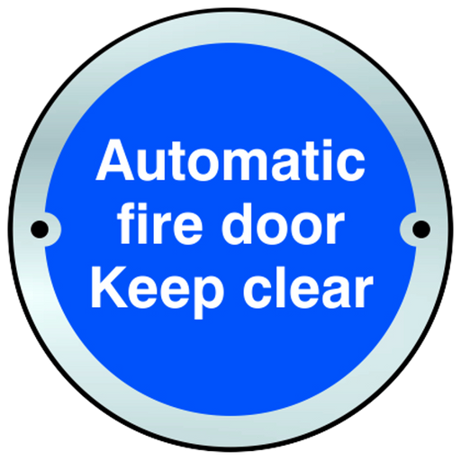 ASEC Sign `Automatic Fire Door Keep Clear` 75mm - Smart Home Group 