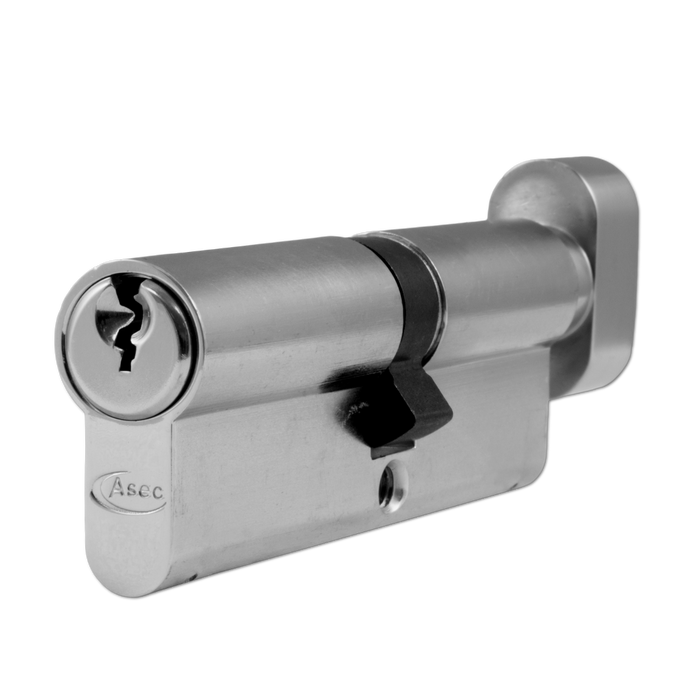 ASEC 6-Pin Euro Key & Turn Cylinder - 1 Bitted