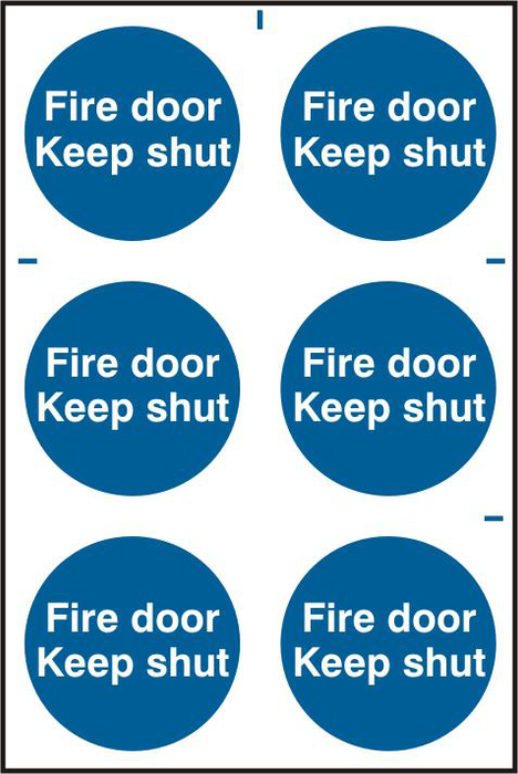 ASEC `Fire Door Keep Shut` 200mm x 300mm PVC Self Adhesive Sign