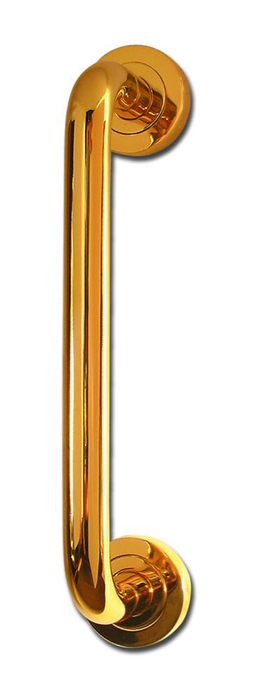 ASEC Bolt Fix Round Rose Polished Brass Pull Handle