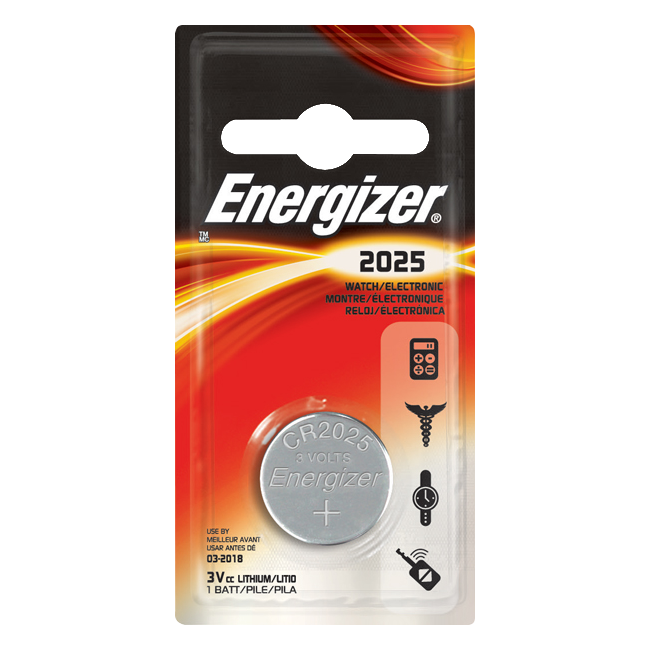 ENERGIZER CR2025 3V Lithium Coin Cell Battery