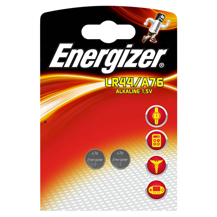 ENERGIZER 150MAH LR44 A76 Lithium Coin Battery Cell Twin Pack
