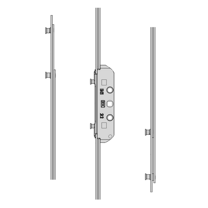 MACO GR RAIL Twin Espag Rod 22mm