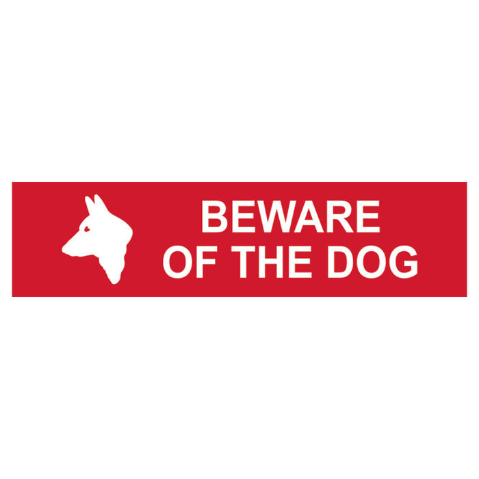 ASEC `Beware of The Dog` Sign 200mm x 50mm